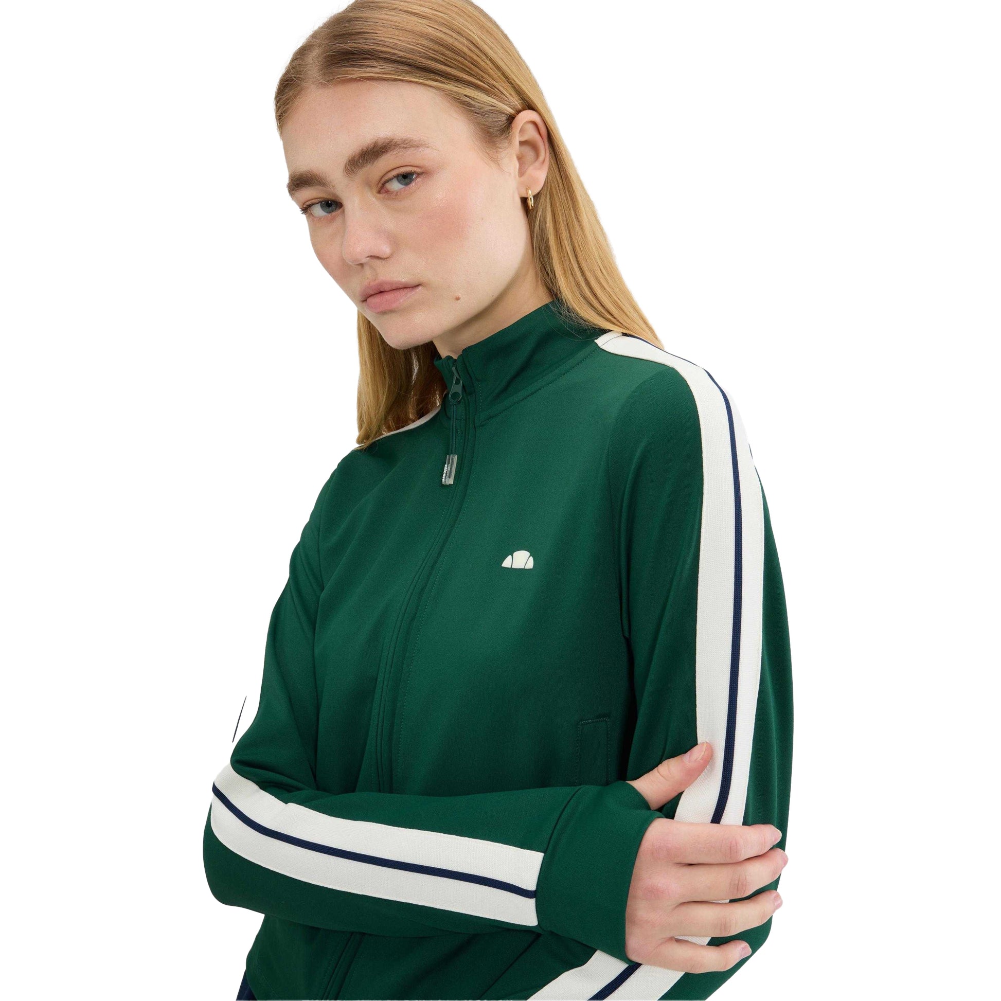 Dark Green - Side - Ellesse Womens-Ladies Banff Full Zip Track Top