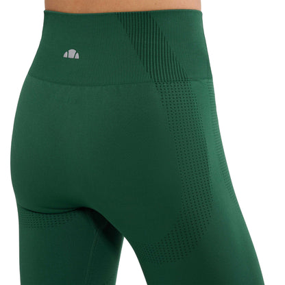 Dark Green - Side - Ellesse Womens-Ladies Garceau Leggings