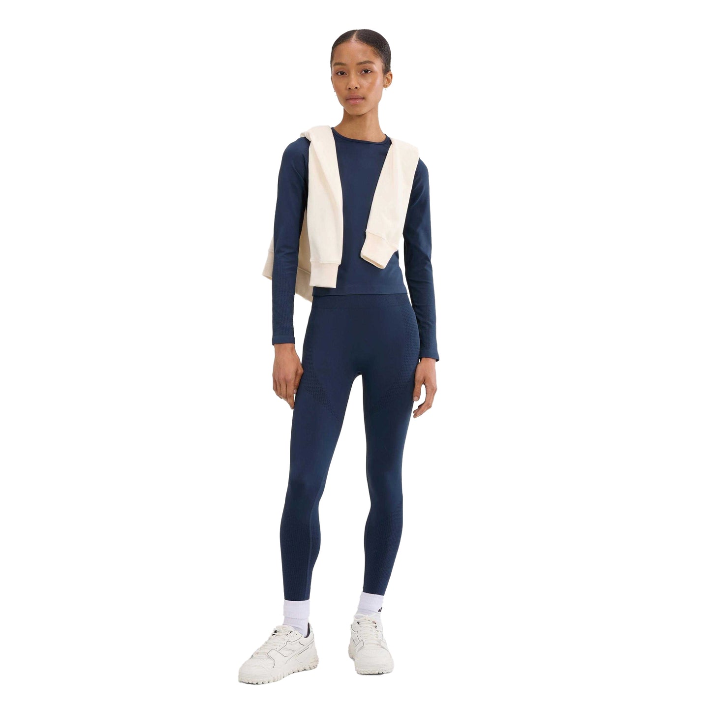 Navy - Pack Shot - Ellesse Womens-Ladies Garceau Leggings