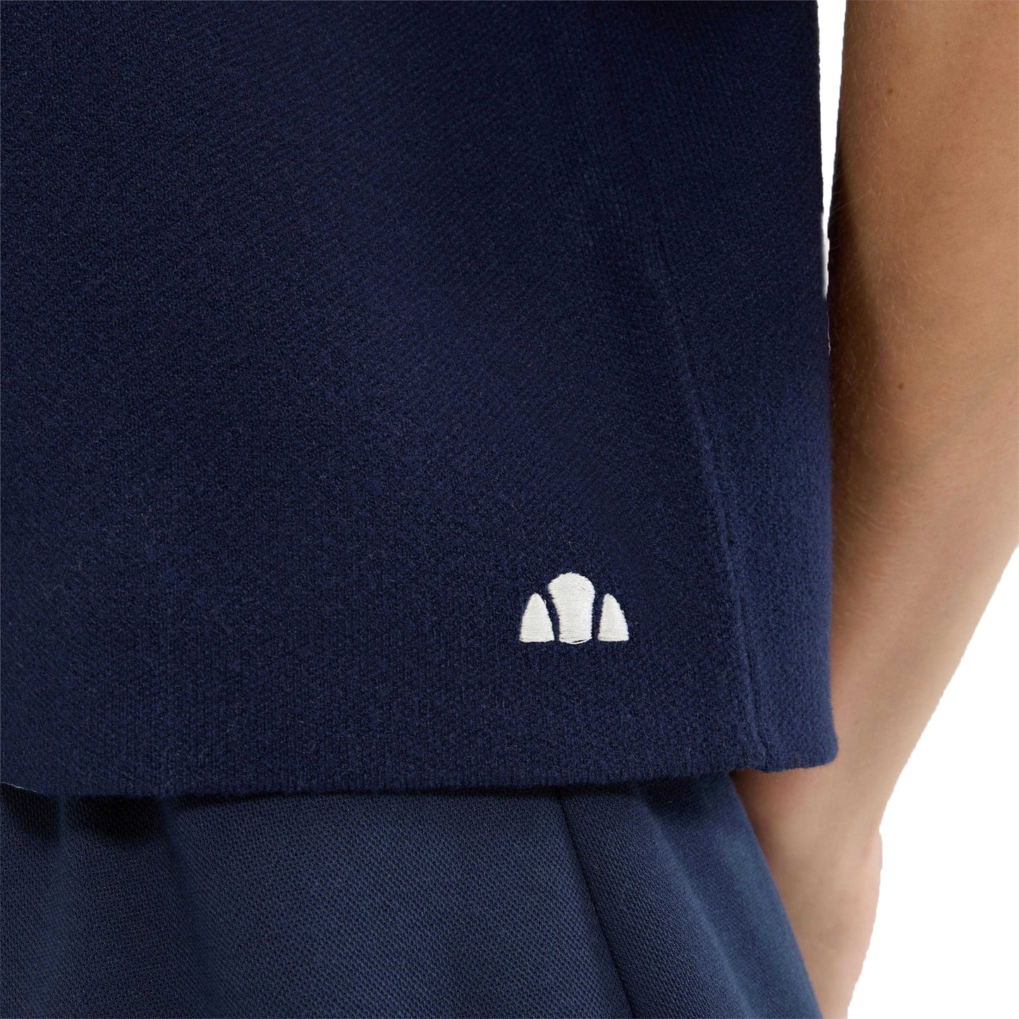 Navy - Side - Ellesse Womens-Ladies Brunelli Knitted Polo Shirt