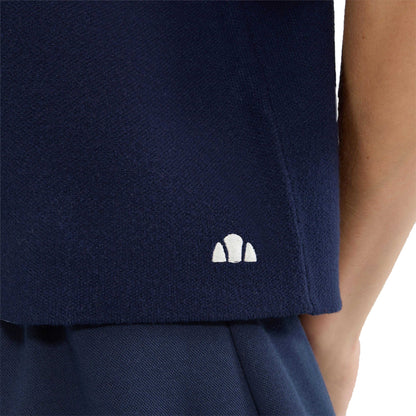 Navy - Side - Ellesse Womens-Ladies Brunelli Knitted Polo Shirt