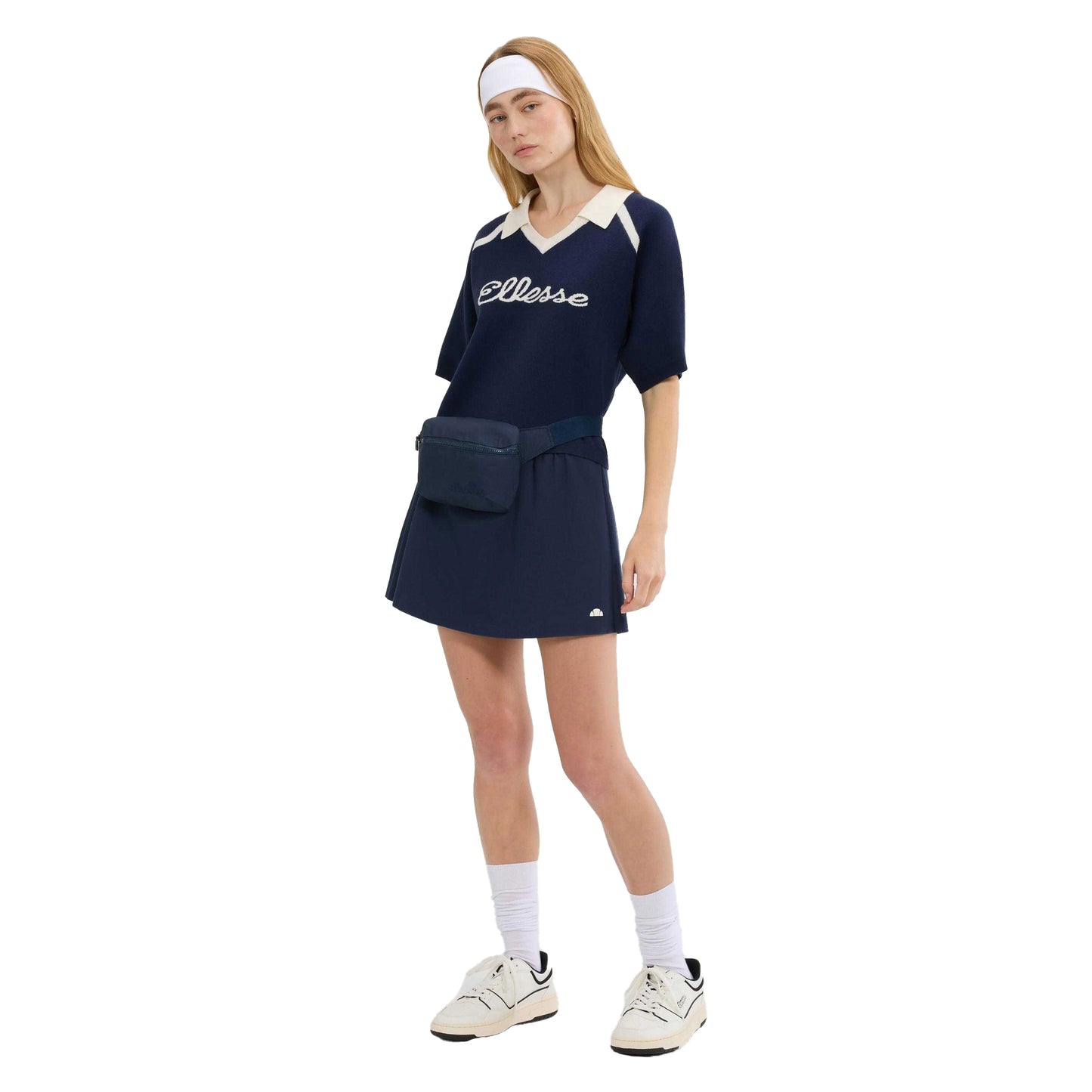 Navy - Lifestyle - Ellesse Womens-Ladies Brunelli Knitted Polo Shirt