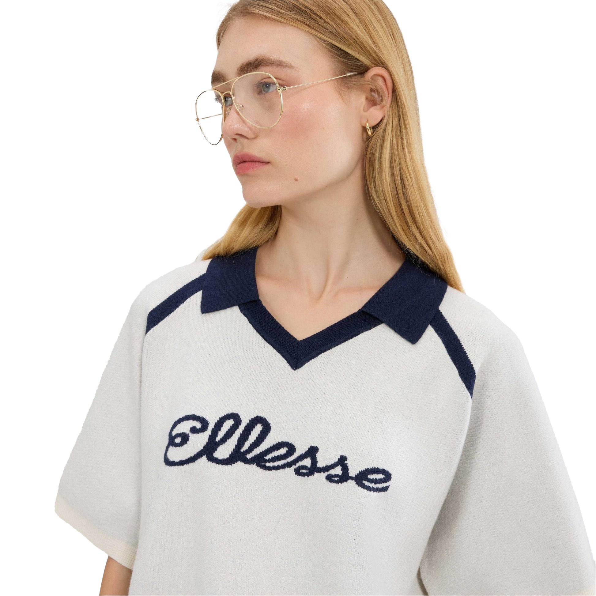 Off White - Side - Ellesse Womens-Ladies Brunelli Knitted Polo Shirt