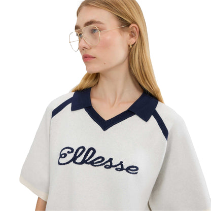 Off White - Side - Ellesse Womens-Ladies Brunelli Knitted Polo Shirt