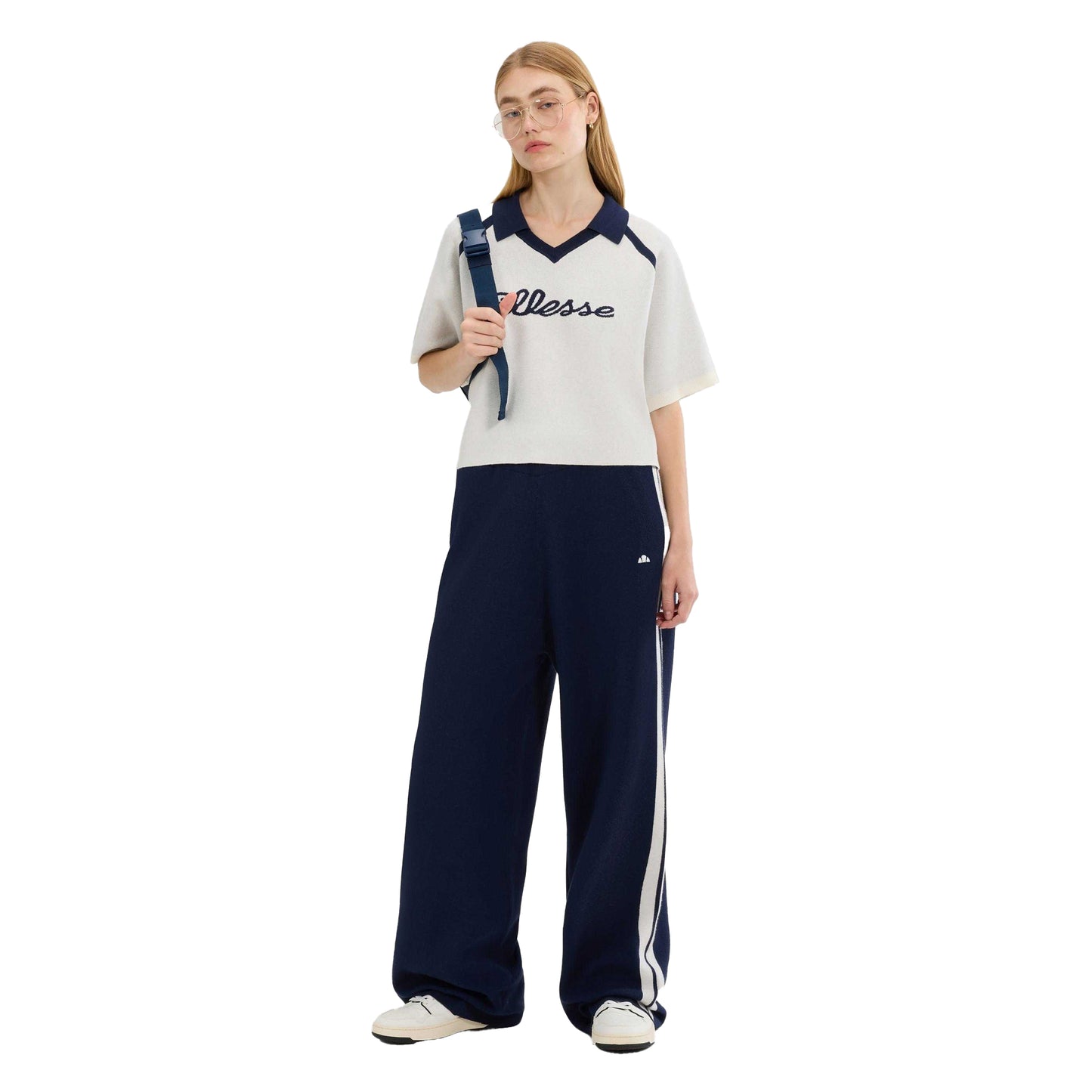 Off White - Pack Shot - Ellesse Womens-Ladies Brunelli Knitted Polo Shirt
