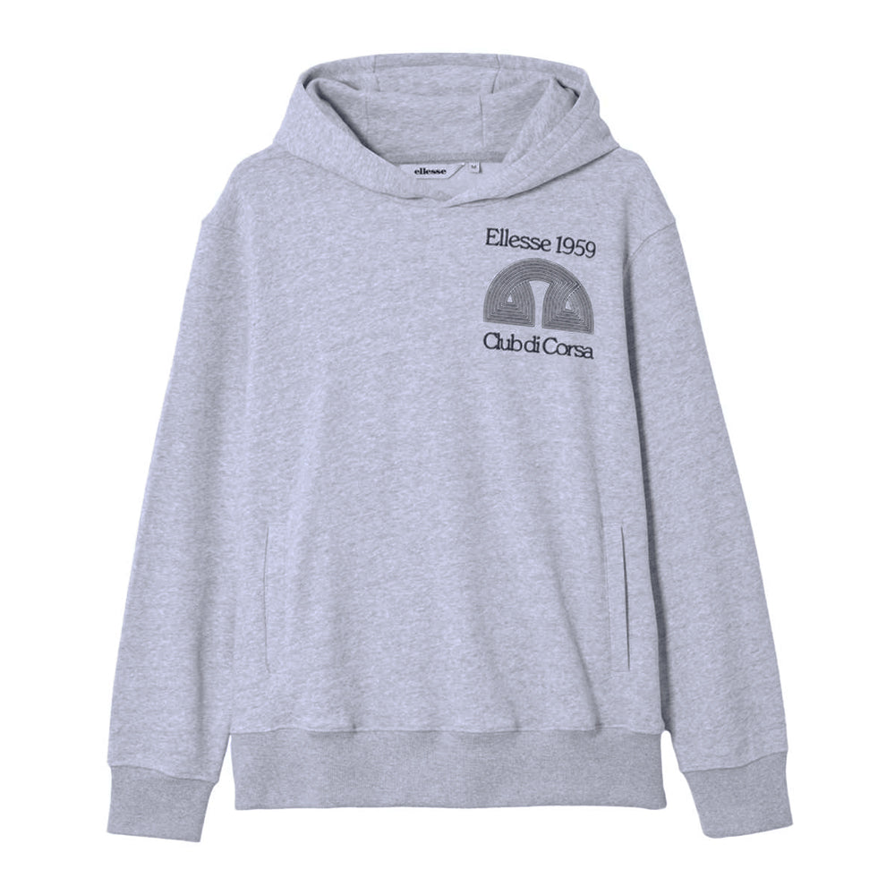 Light Grey - Front - Ellesse Mens Club Di Corsa Hoodie