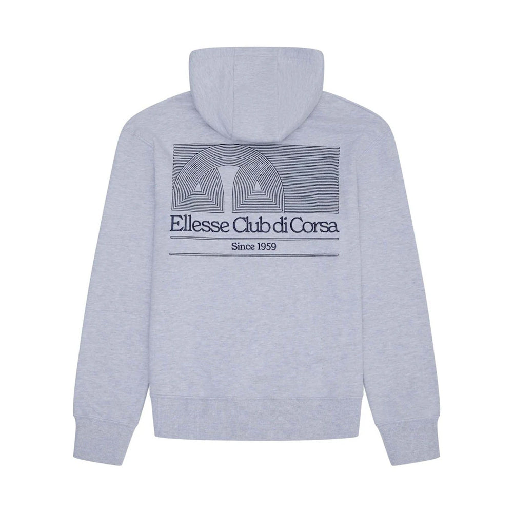 Light Grey - Back - Ellesse Mens Club Di Corsa Hoodie