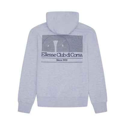 Light Grey - Back - Ellesse Mens Club Di Corsa Hoodie