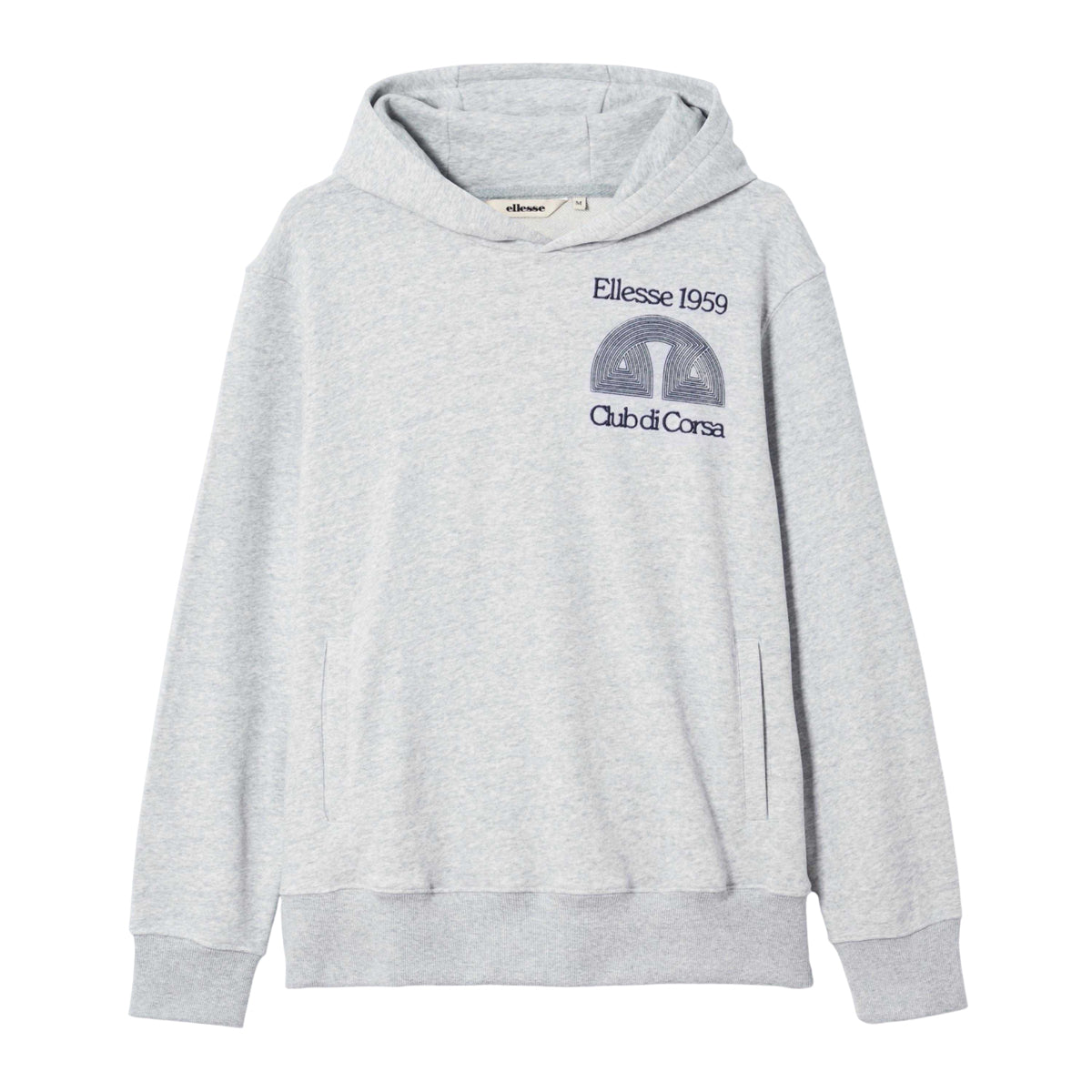 Light Grey Marl - Front - Ellesse Mens Club Di Corsa Hoodie