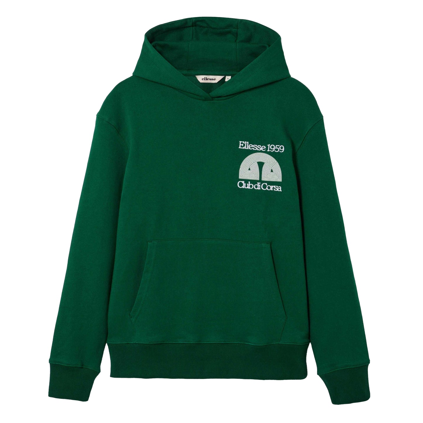 Dark Green - Front - Ellesse Mens Club Di Corsa Hoodie