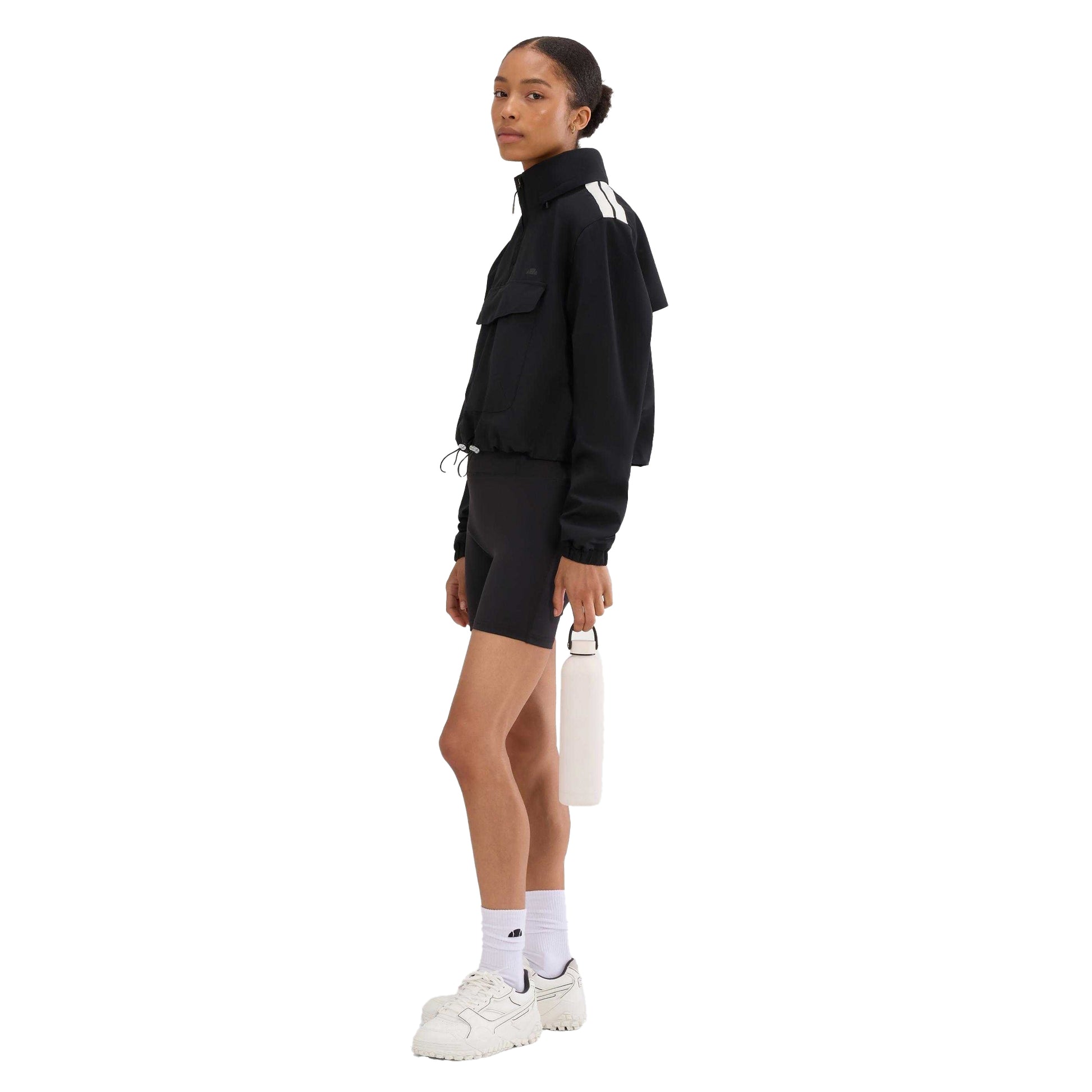 Black - Pack Shot - Ellesse Womens-Ladies Lac-Vert Overhead Jacket