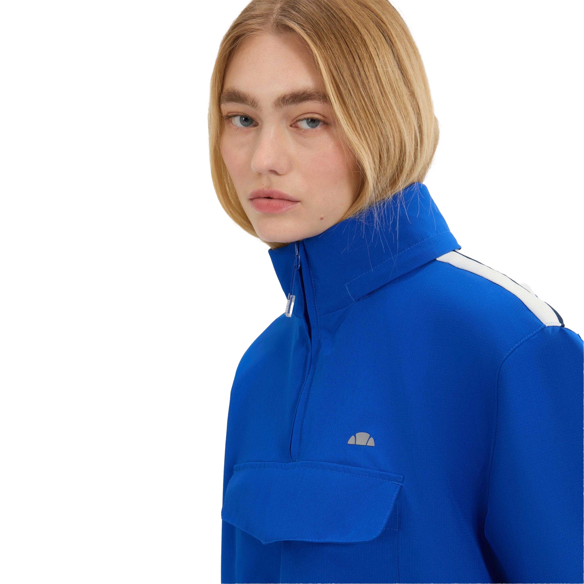 Blue - Side - Ellesse Womens-Ladies Lac-Vert Overhead Jacket