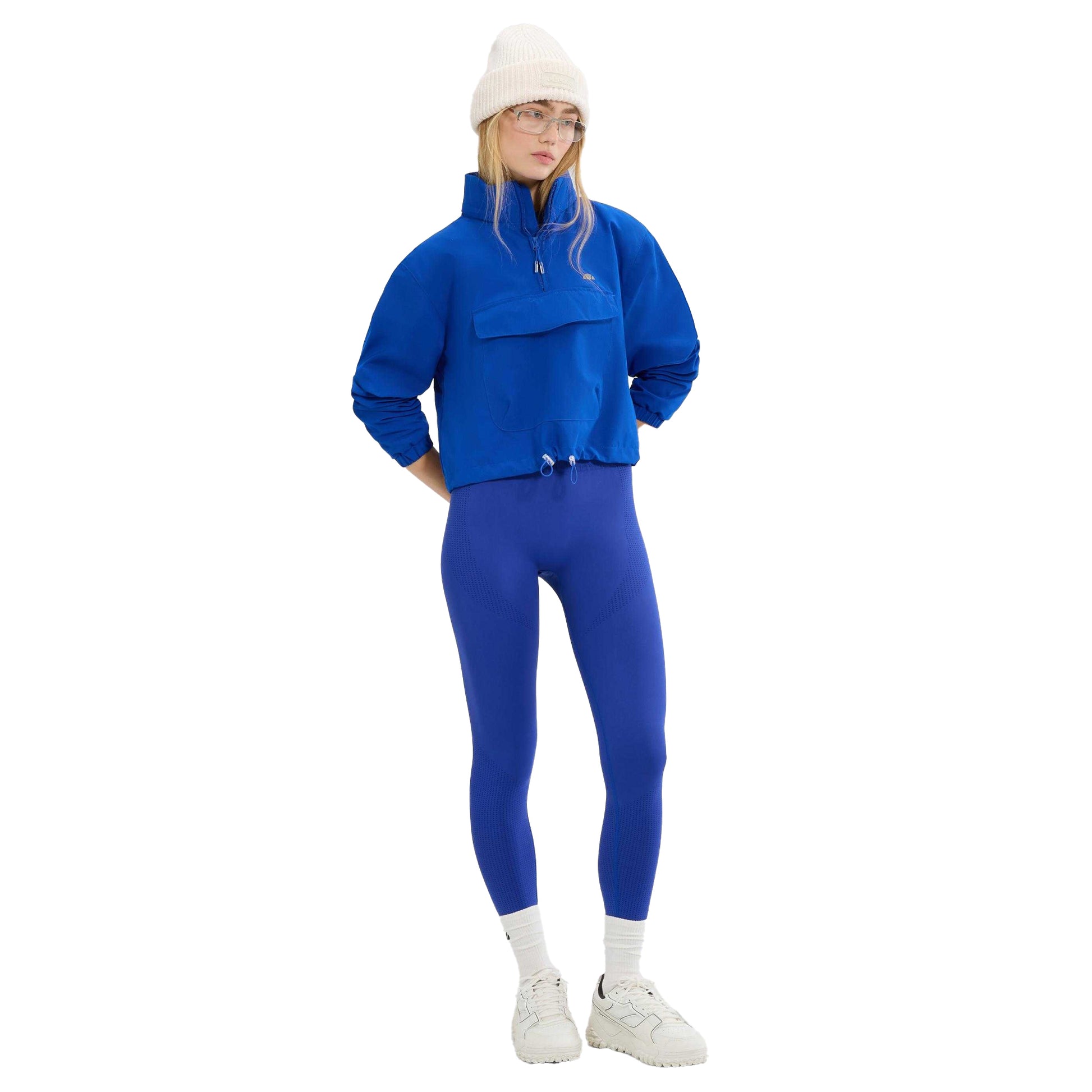 Blue - Pack Shot - Ellesse Womens-Ladies Lac-Vert Overhead Jacket