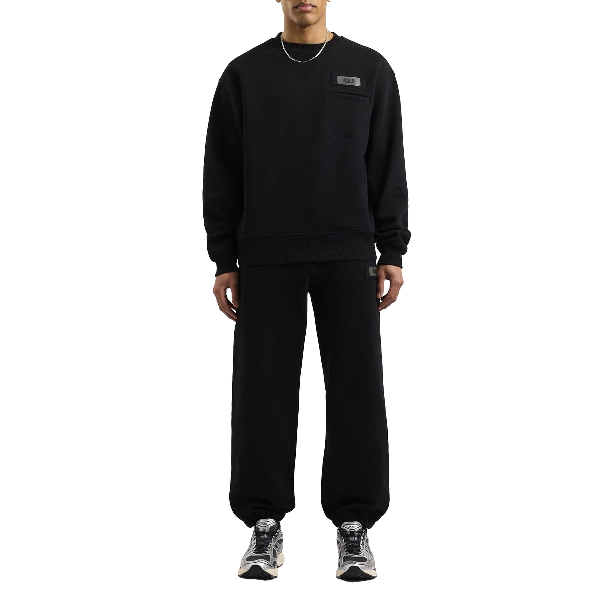Black - Pack Shot - AVX Mens Loaded Jogging Bottoms