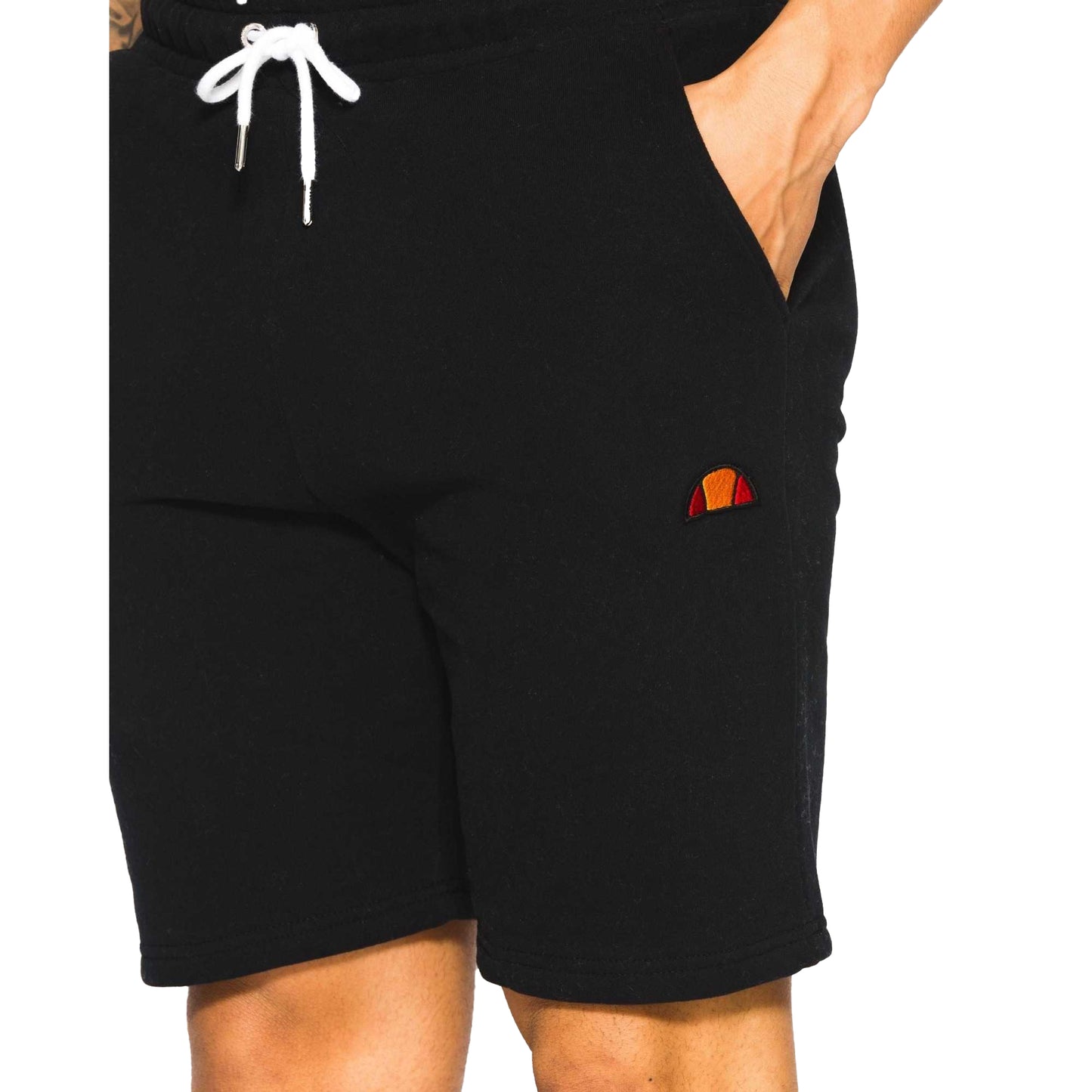 Anthracite - Side - Ellesse Mens Noli Fleece Shorts