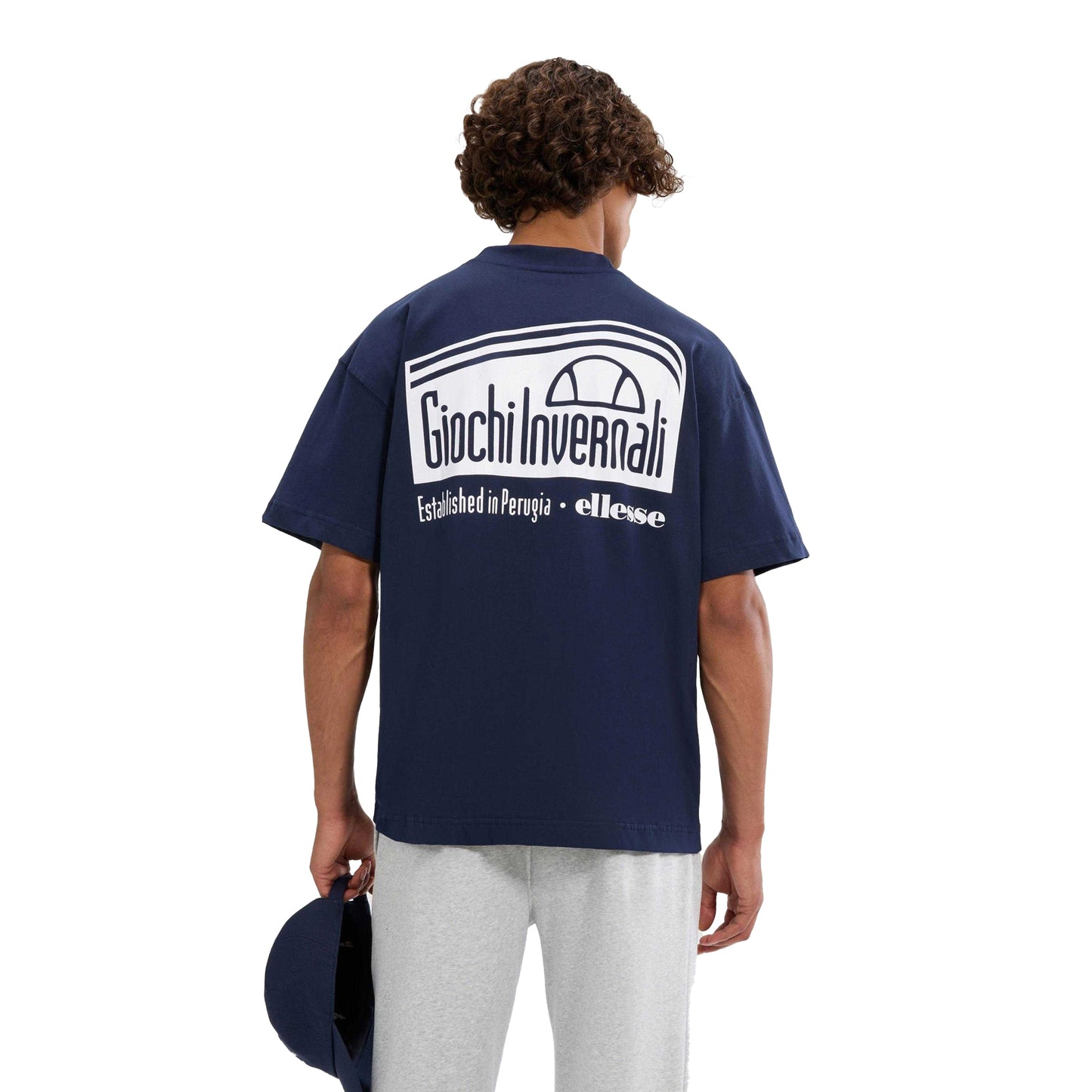 Navy - Back - Ellesse Mens Suaven T-Shirt