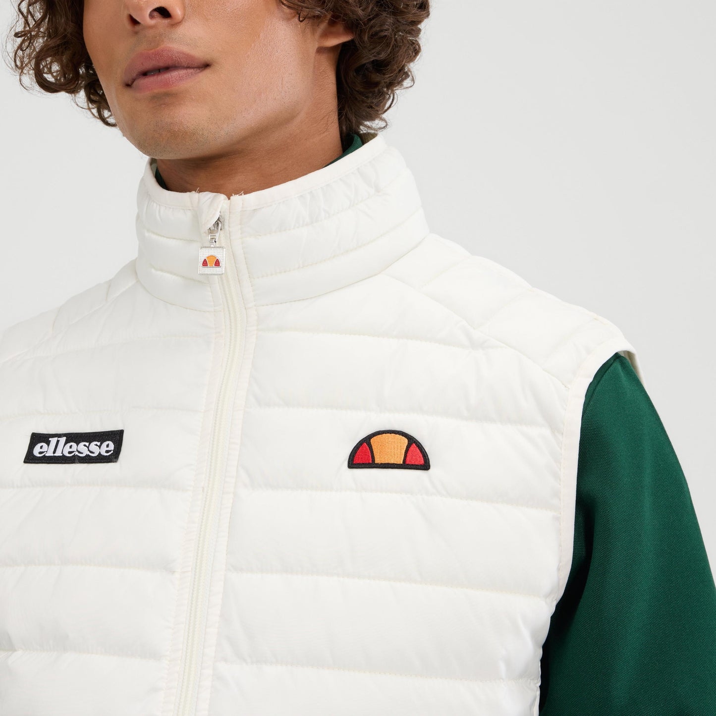 Off White - Close up - Ellesse Mens Bardy Gilet