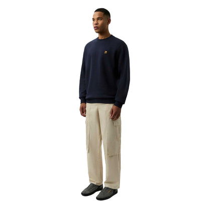 Navy - Side - Patrick Mens Oscar Crew Neck Sweatshirt