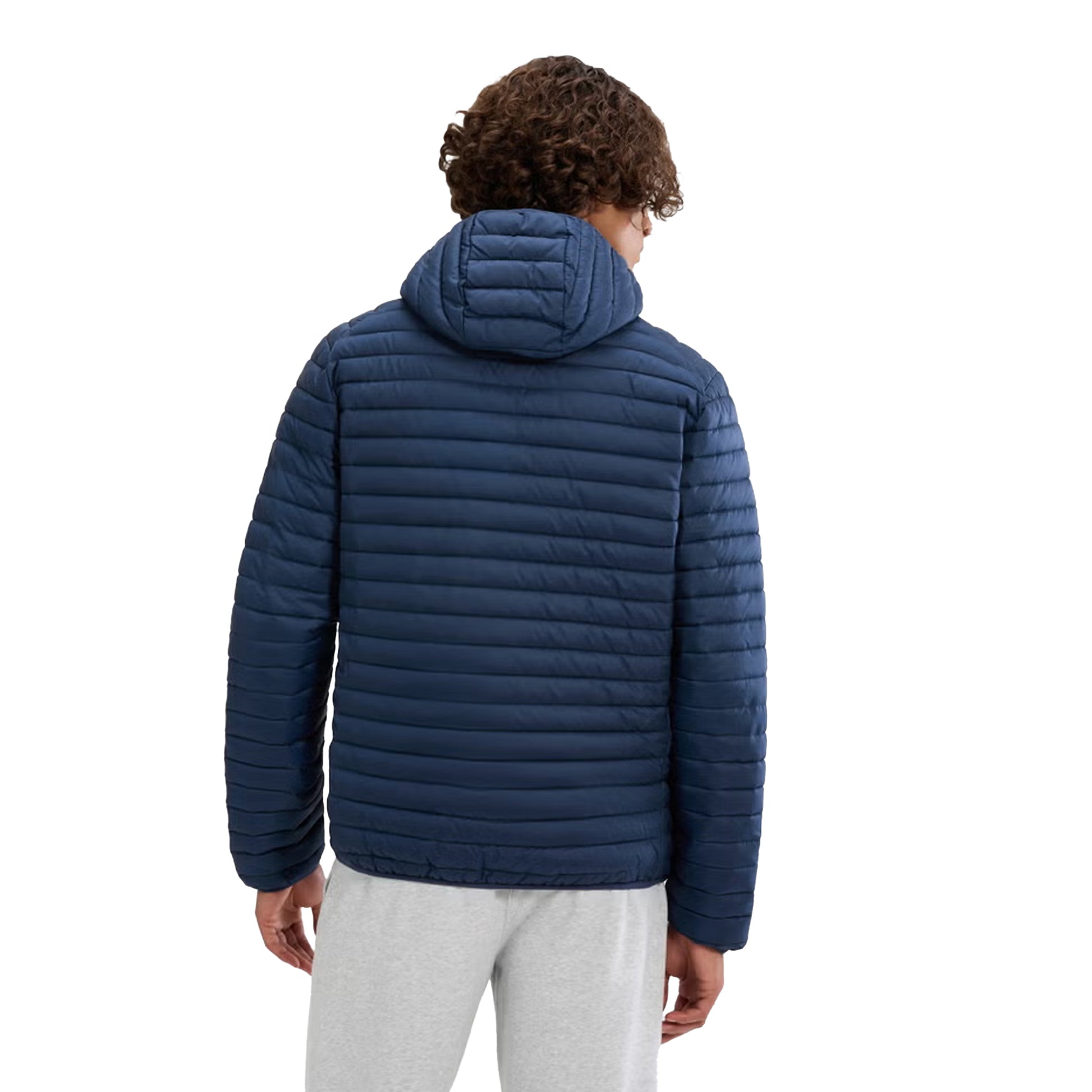 Navy - Back - Ellesse Mens Pallochi Padded Jacket