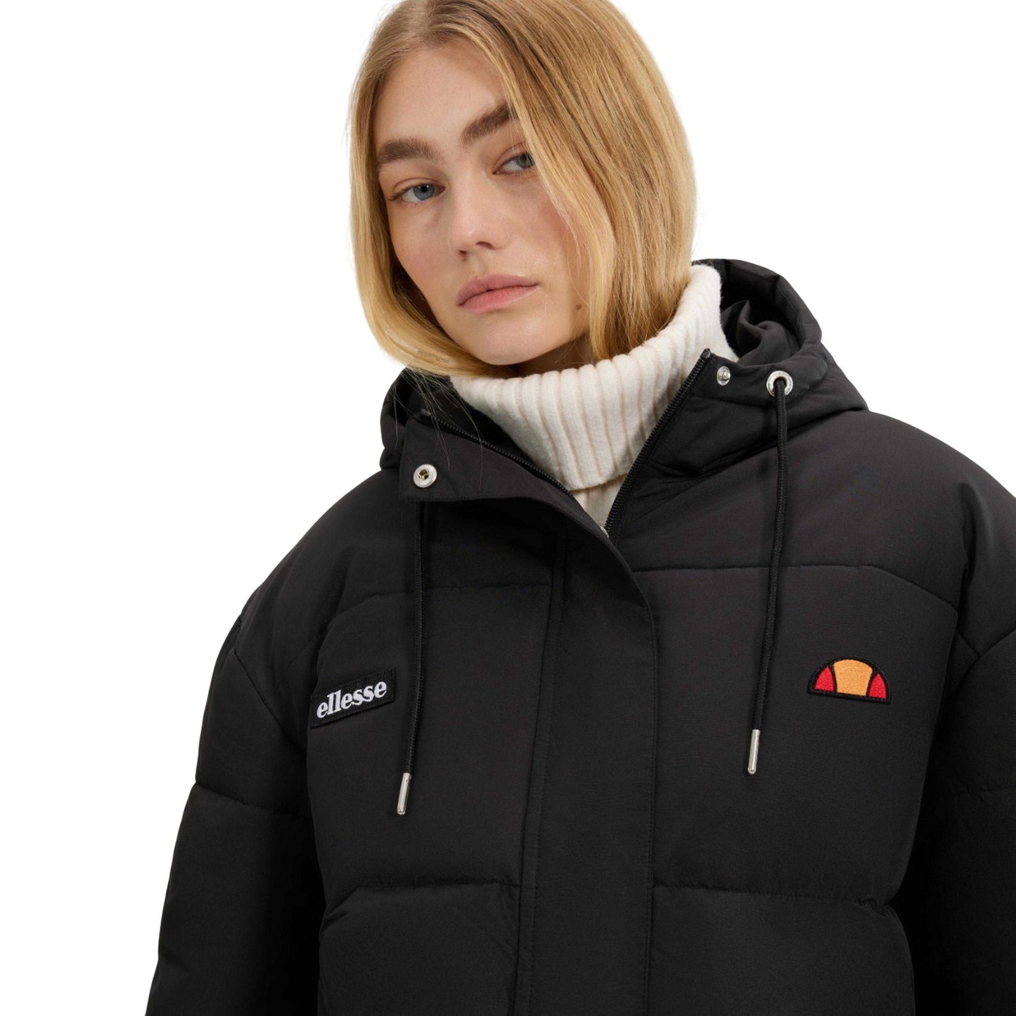 Black - Side - Ellesse Womens-Ladies Pejo Padded Jacket