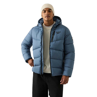 Mineral Blue - Side - Reebok Mens Stretch Padded Jacket