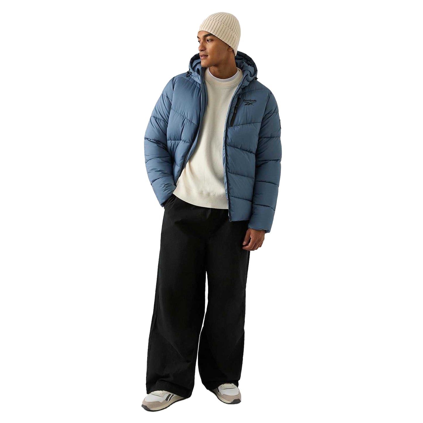 Mineral Blue - Pack Shot - Reebok Mens Stretch Padded Jacket