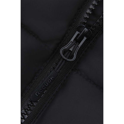 Black - Side - Reebok Womens-Ladies Sherpa Reversible Puffer Jacket