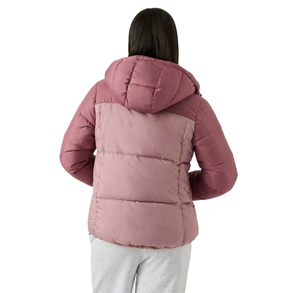 Dusty Rose - Back - Reebok Womens-Ladies Sherpa Reversible Puffer Jacket