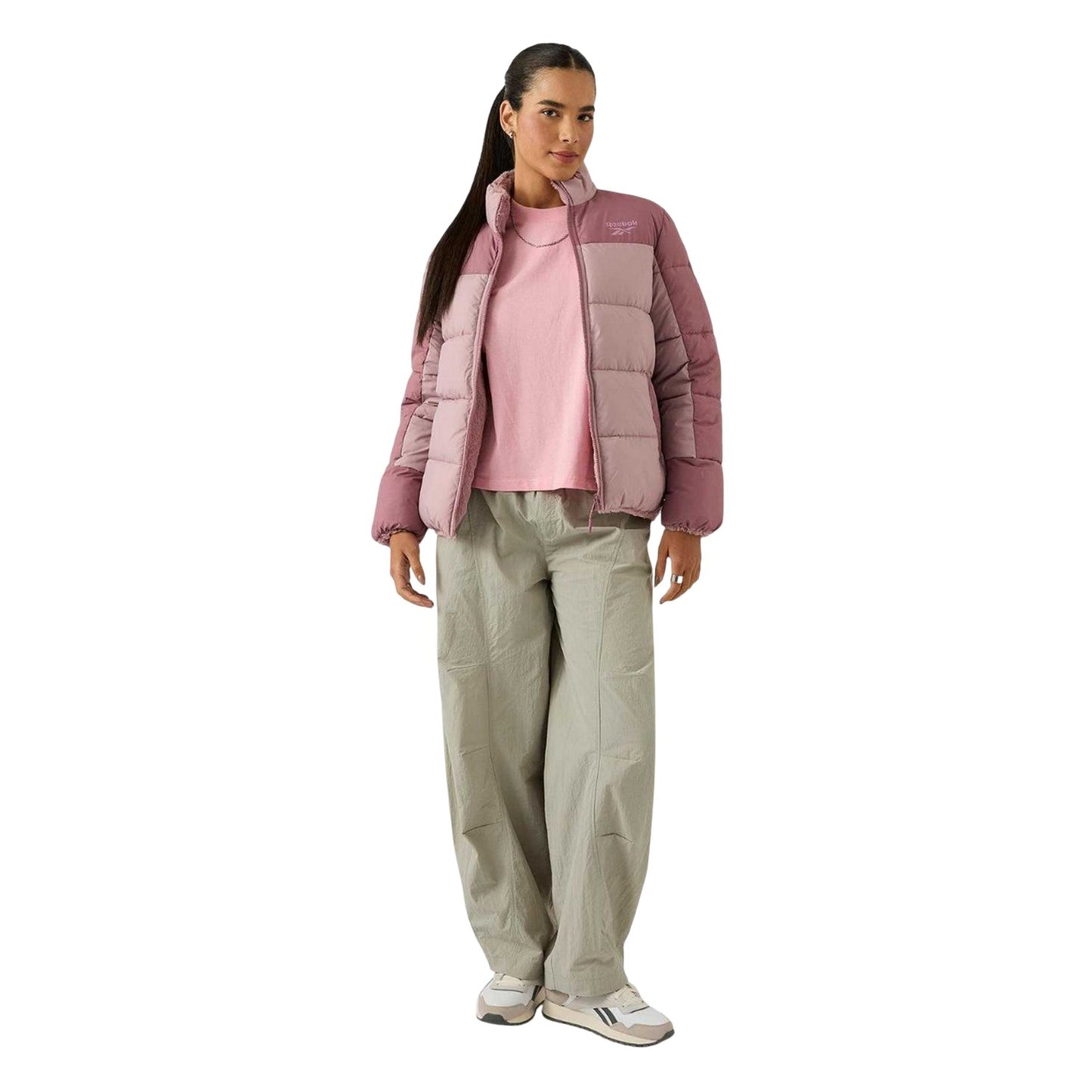 Dusty Rose - Lifestyle - Reebok Womens-Ladies Reversible Puffer Jacket