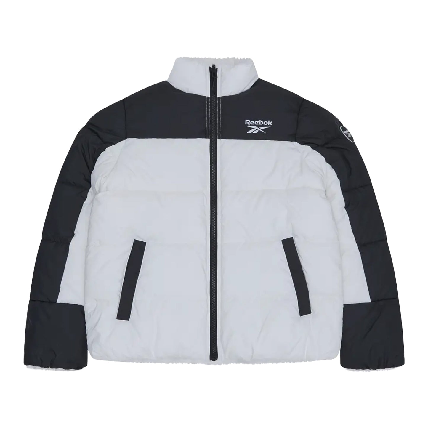 White - Front - Reebok Womens-Ladies Reversible Puffer Jacket