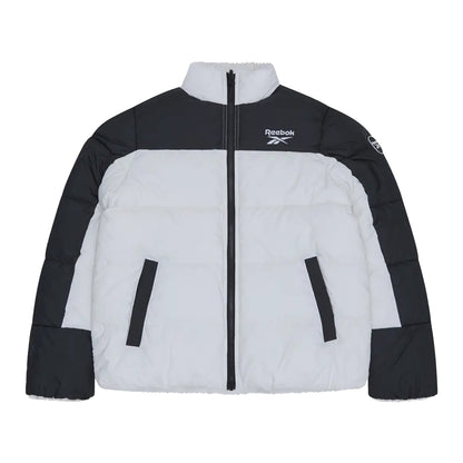 White - Front - Reebok Womens-Ladies Reversible Puffer Jacket