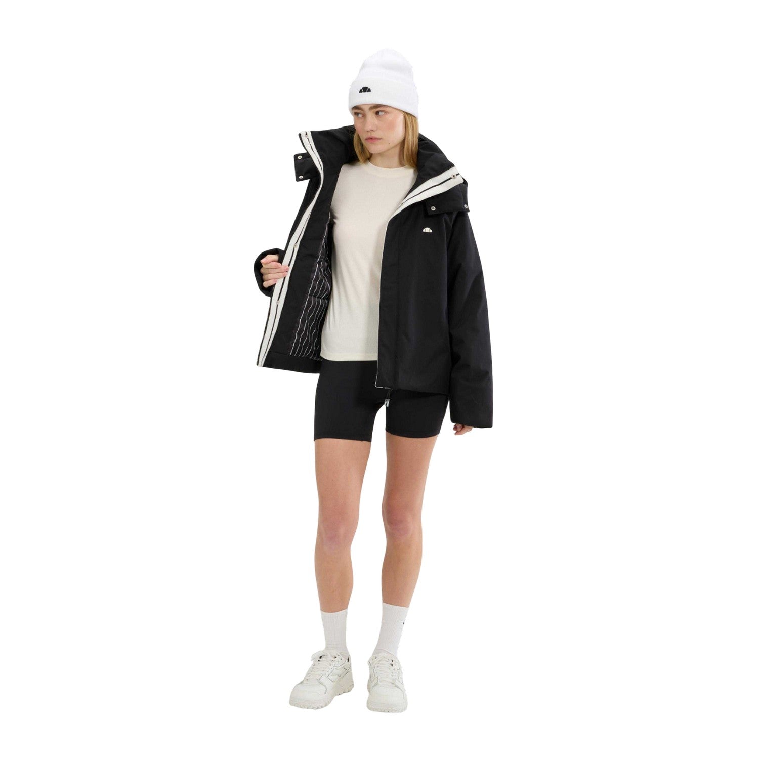 Black - Pack Shot - Ellesse Womens-Ladies Zenira Padded Jacket