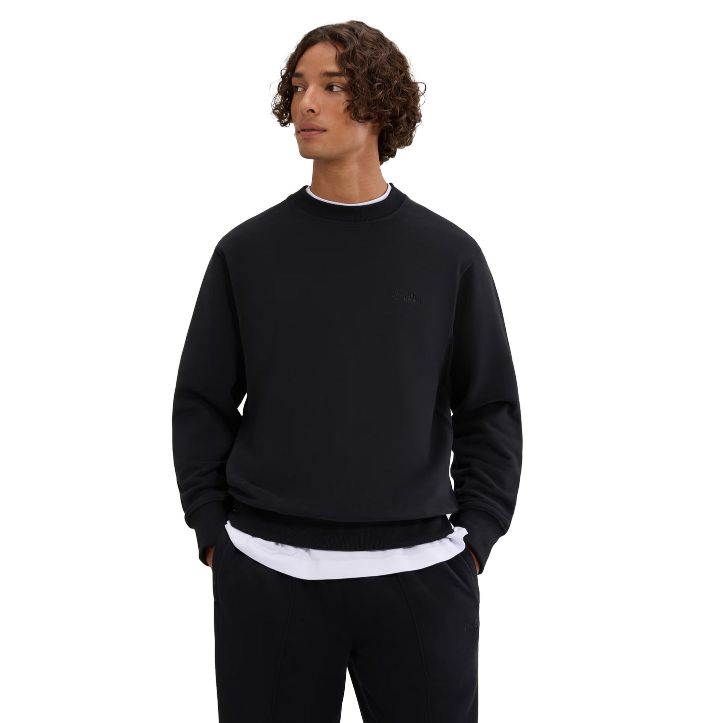 Black - Side - Ellesse Mens Corcolle Sweatshirt