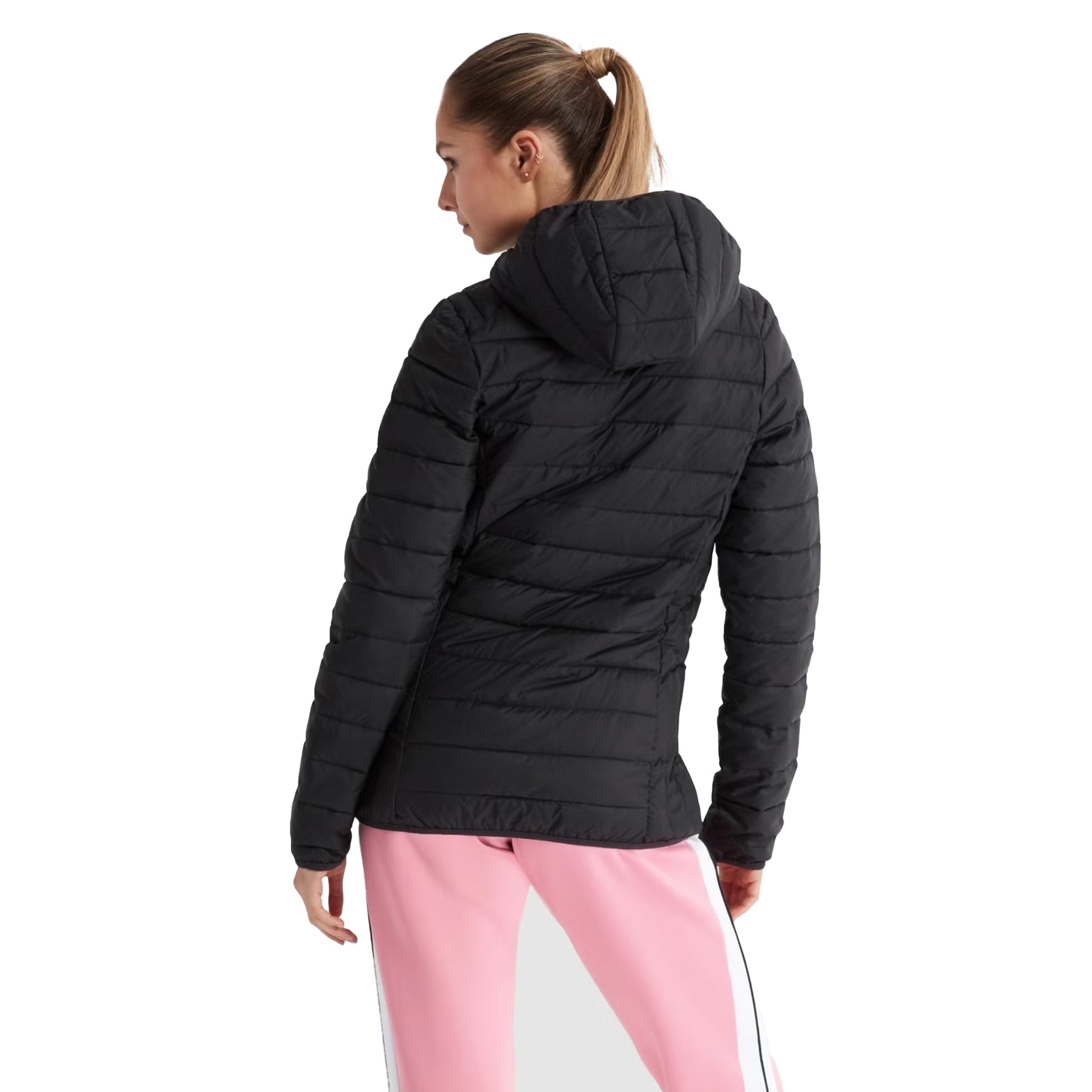 Anthracite - Back - Ellesse Womens-Ladies Lompard Padded Jacket