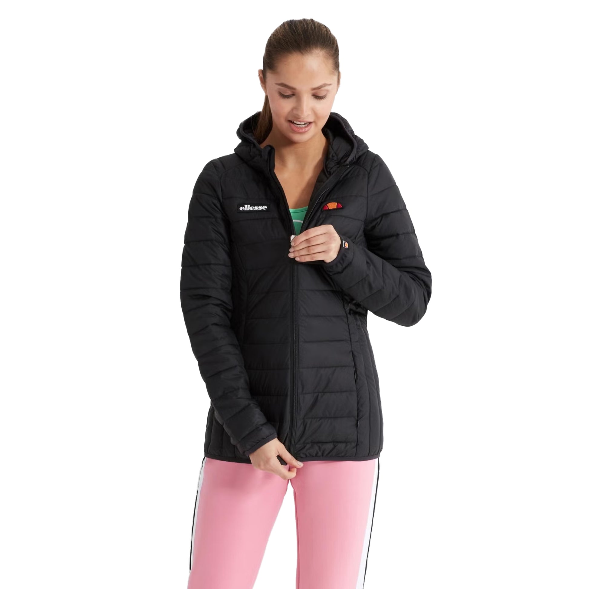 Anthracite - Side - Ellesse Womens-Ladies Lompard Padded Jacket