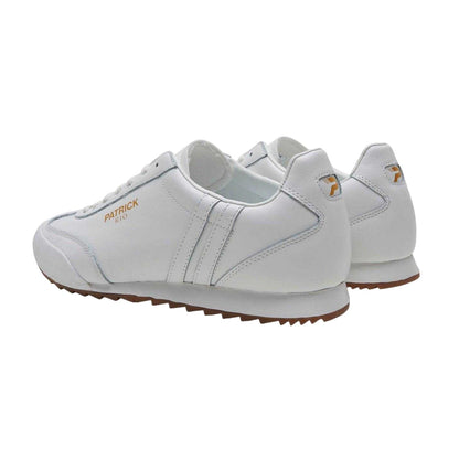 White - Back - Patrick Mens Rio Leather Running Trainers