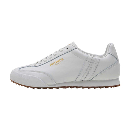 White - Side - Patrick Mens Rio Leather Running Trainers