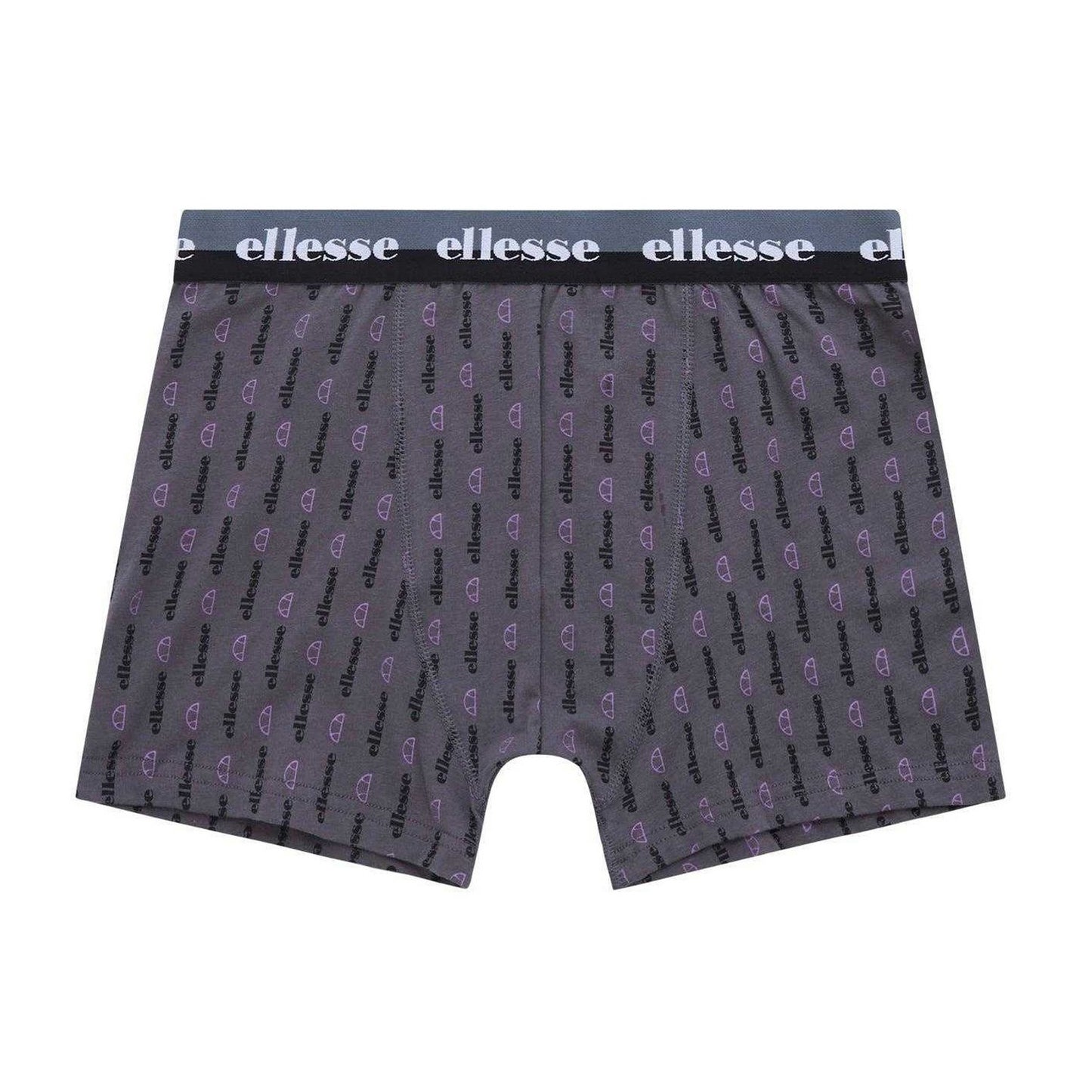 Grey-Black-Purple - Back - Ellesse Mens Muxel788 Boxer Shorts (Pack of 3)