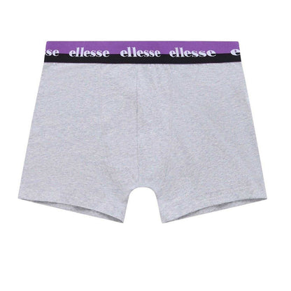 Grey-Black-Purple - Side - Ellesse Mens Muxel788 Boxer Shorts (Pack of 3)