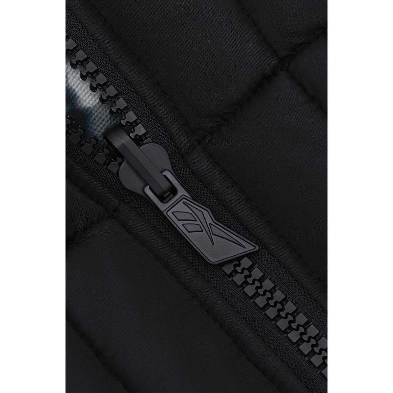 Black - Side - Reebok Mens RB1501 Reversible Puffer Jacket