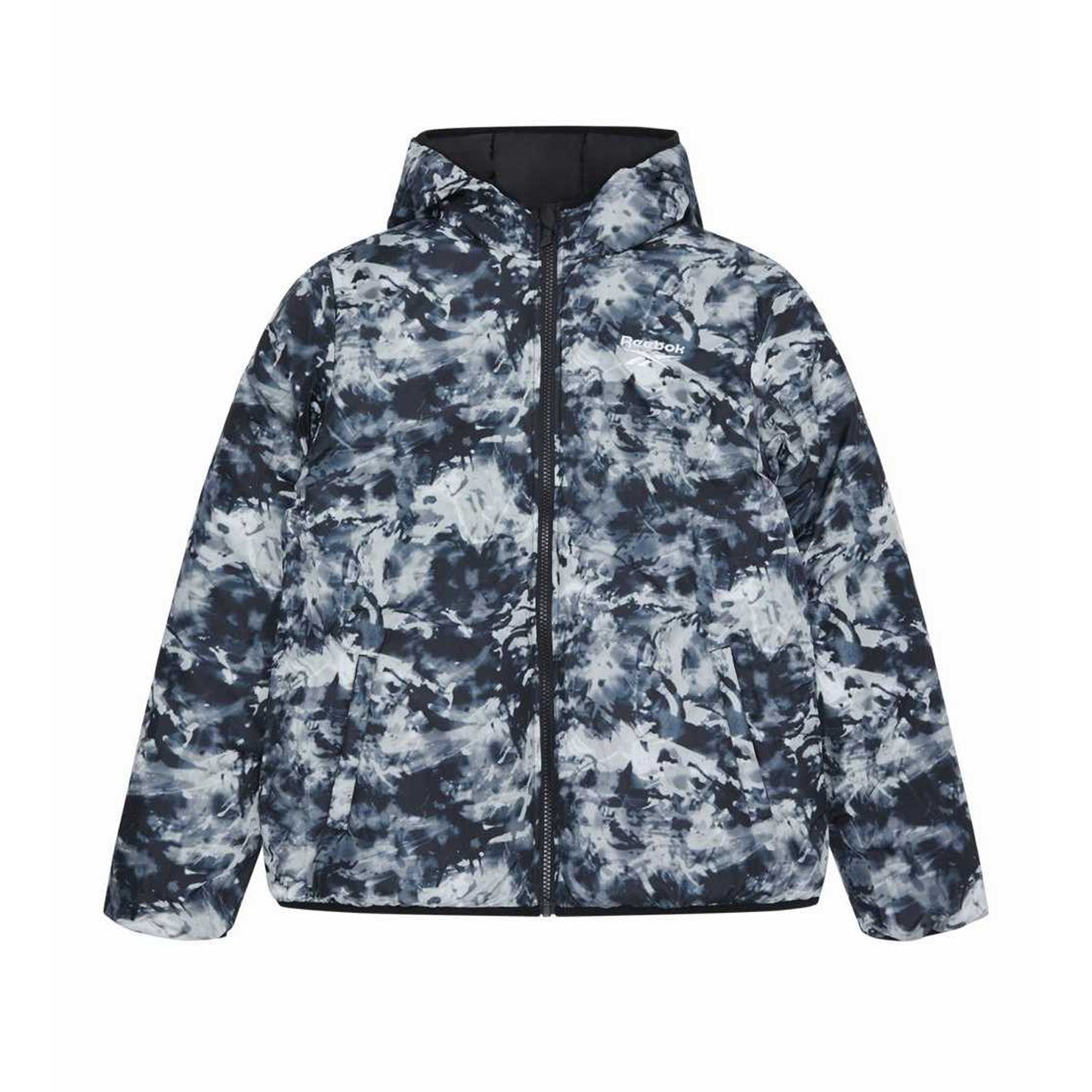 Black - Front - Reebok Mens RB1501 Reversible Puffer Jacket