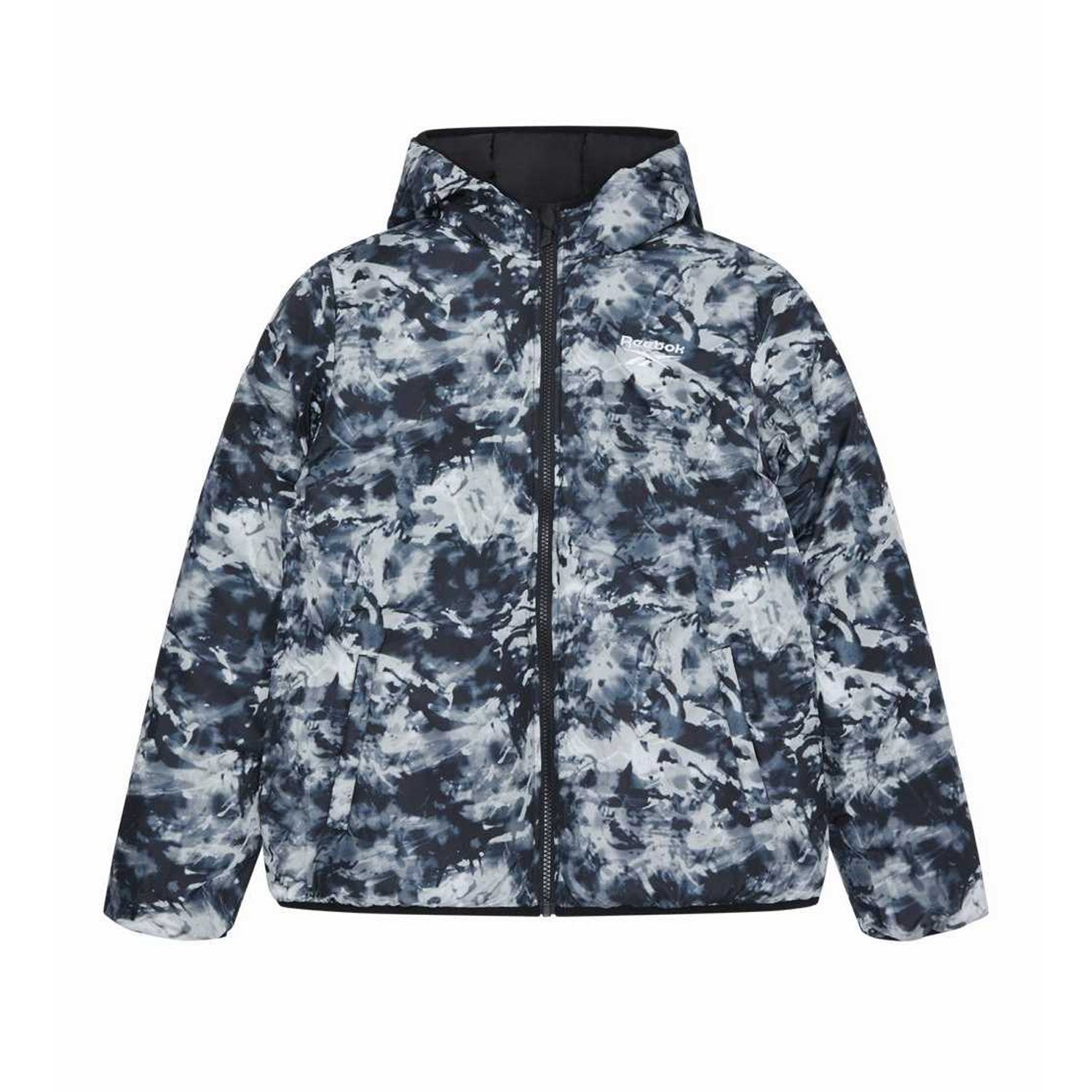 Black - Front - Reebok Mens RB1501 Reversible Puffer Jacket