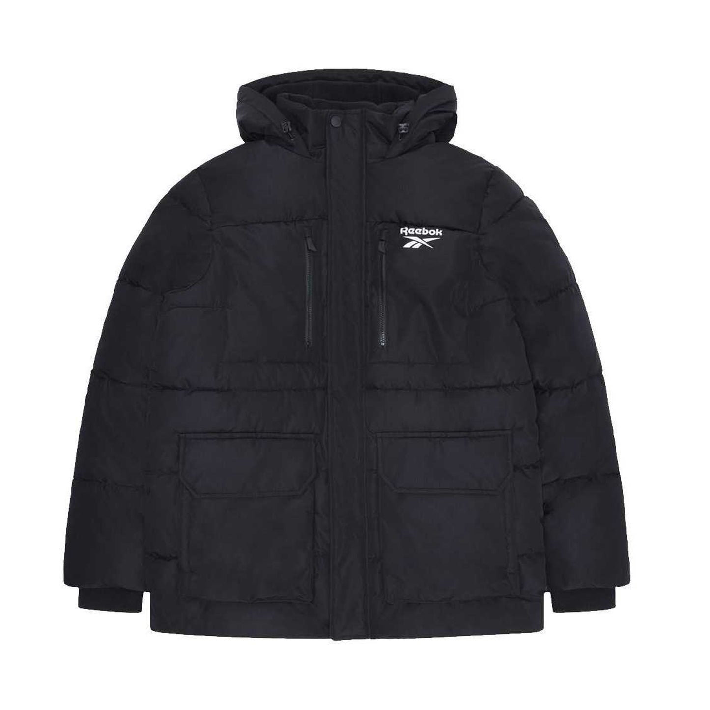 Black - Front - Reebok Mens RB1577 Puffer Jacket