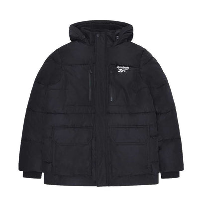 Black - Front - Reebok Mens RB1577 Puffer Jacket