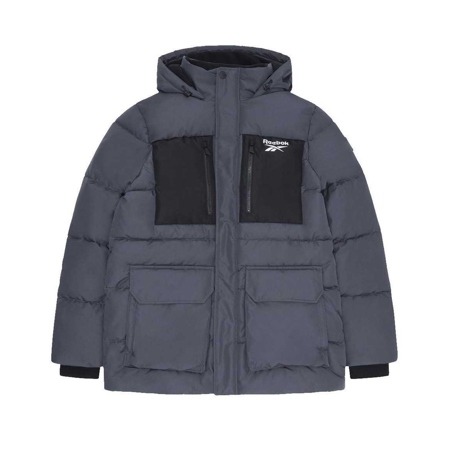 Charcoal - Front - Reebok Mens RB1577 Puffer Jacket