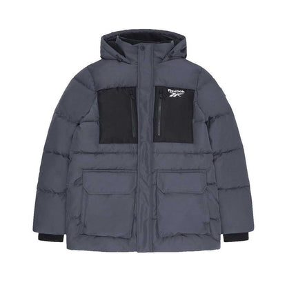Charcoal - Front - Reebok Mens RB1577 Puffer Jacket