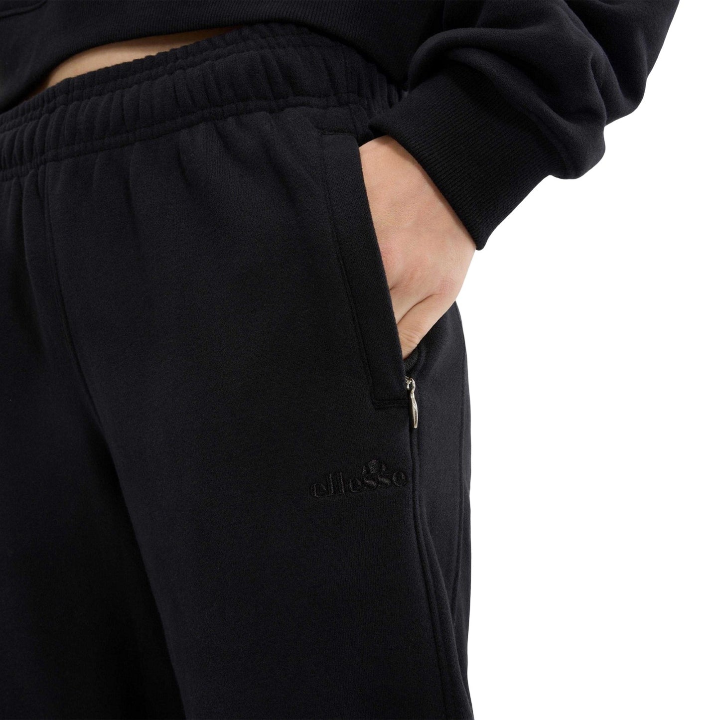 Black - Side - Ellesse Womens-Ladies Lentella Jogging Bottoms