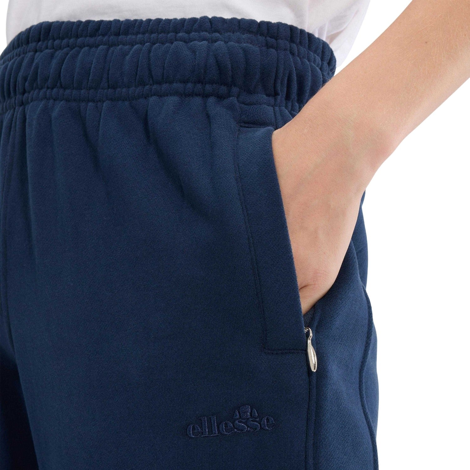 Navy - Side - Ellesse Womens-Ladies Lentella Jogging Bottoms