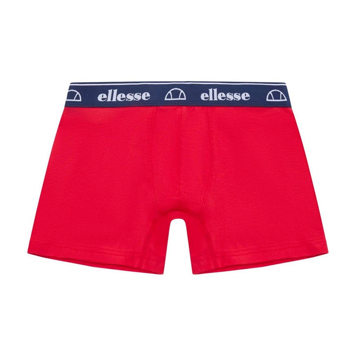 Red-Navy-Blue - Back - Ellesse Mens Low Rise Boxer Shorts (Pack of 3)