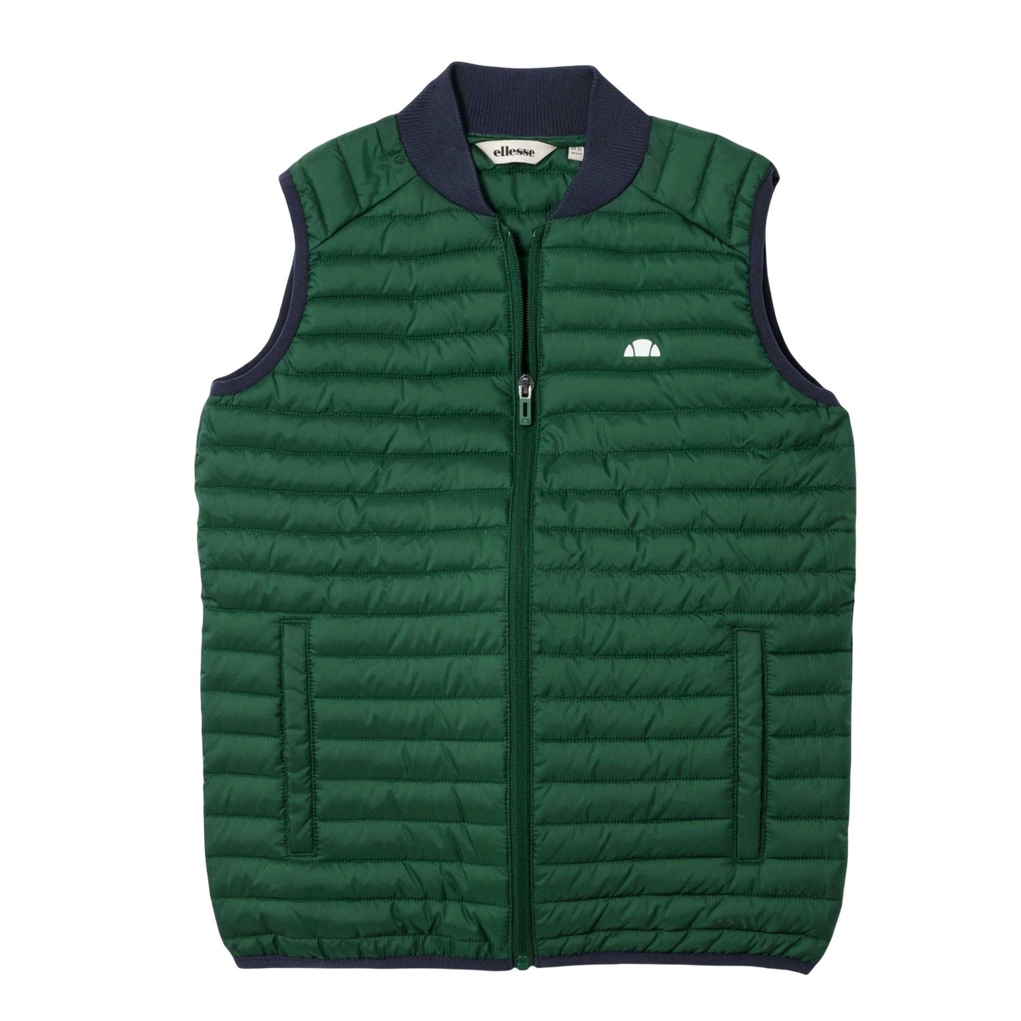 Dark Green - Front - Ellesse Childrens-Kids Barr Gilet
